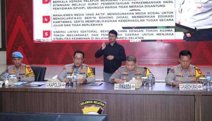Kapolda Sulsel Sebut Angka Kecelakaan Menurun Sepanjang 2025