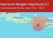 Gempa M 5,7 Guncang Pacitan, Terasa hingga Bali