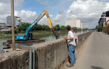 PT Jakpro Memiontec Air Kerjasama dengan Dinas SDA, LH dan BWSCC guna Pengerukan Kanal Banjir Barat dan Perbaikan Jalan Inspeksi