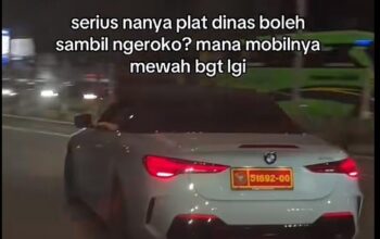 Mobil BMW Gunakan Plat Dinas Kemhan Palsu