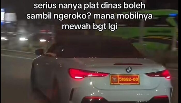 Bikin Malu! Perokok Viral di Mobil BMW Ternyata Pakai Plat Palsu Kemhan