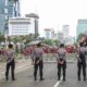 Pengamanan Polisi di Patung Kuda