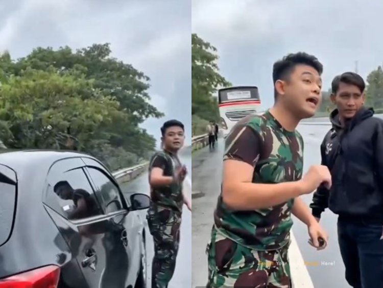 Viral Oknum TNI Nyarais Celakai Puluhan Penumpang Bus