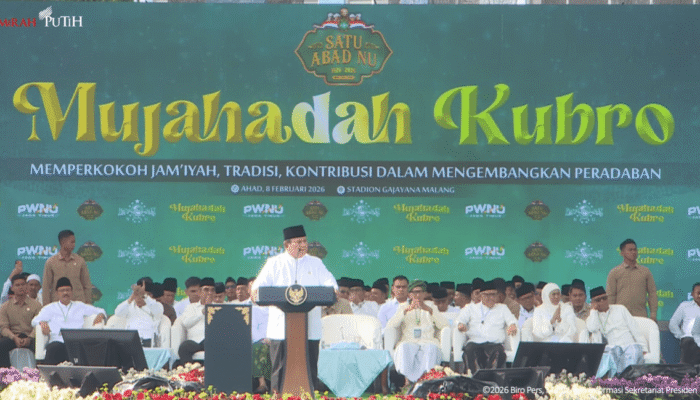 Prabowo Ingatkan Persatuan di Hadapan Gus Yahya dan Kiai Miftah