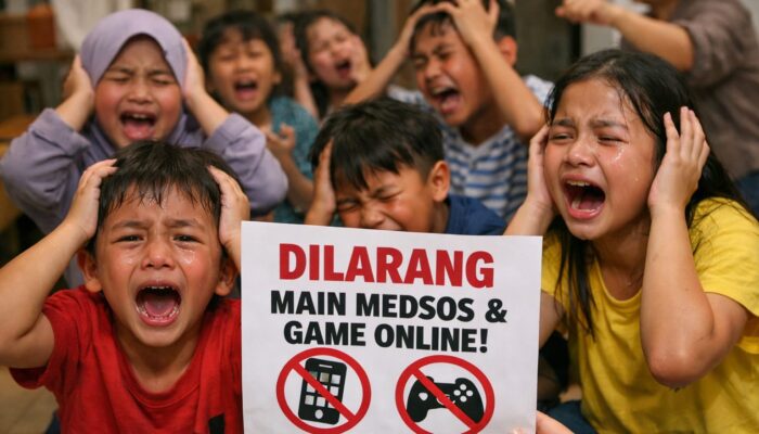 Anak-anak Histeris Akibat Akun Game Online dan Medsos Diblokir Komdigi