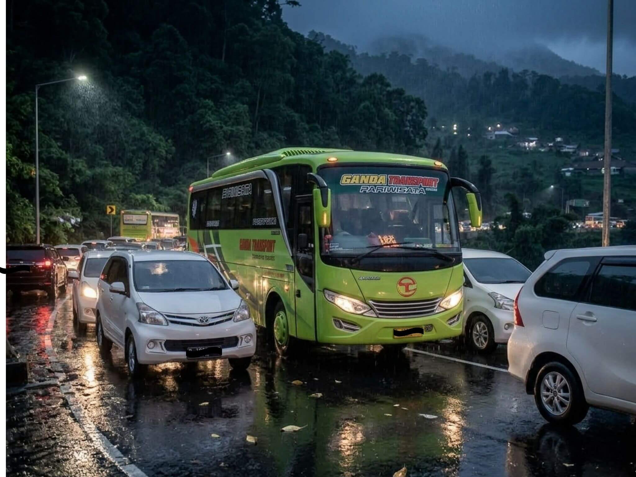 Jalur Puncak Menuju Selatan Jawa Barat Padat
