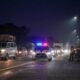 Petugas Polisi Contraflow Malam Mudik