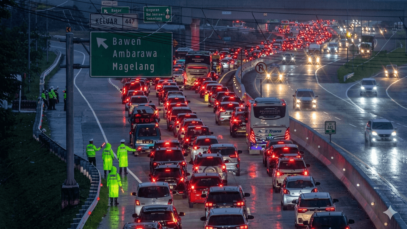 Tol Semarang Solo Malam Macet