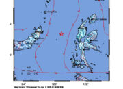Gempa Magnitudo 5.7 Kamis, 2 April 2026, Pusat gempa berada di laut 117 km barat laut Jailolo