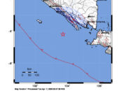 Info Gempa Mag: 4.8 – Pusat gempa berada di laut 114 km BaratDaya Pesisir Barat