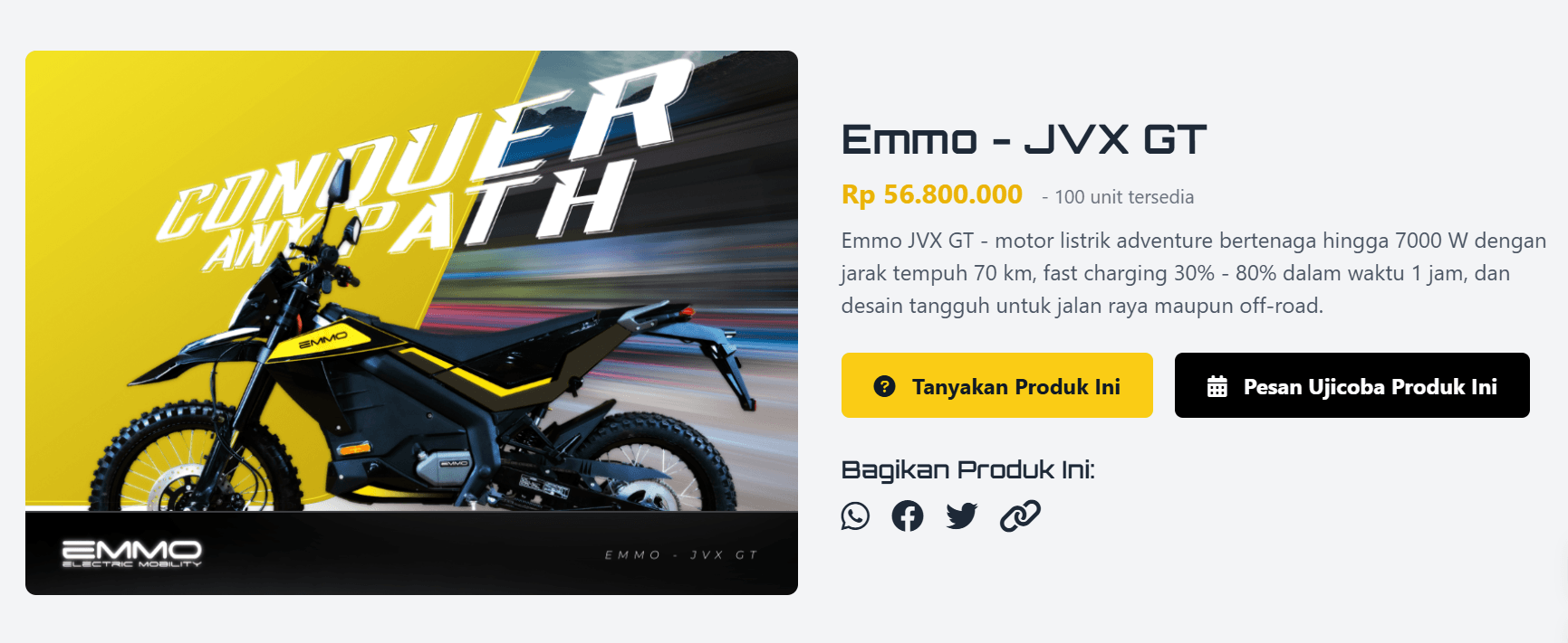 Harga Motor Emmo Jvx Gt