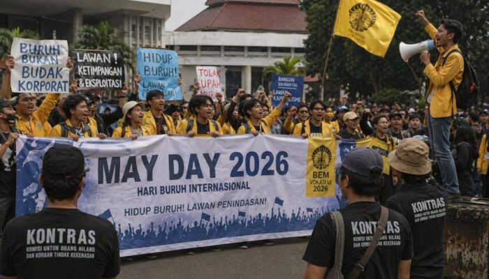 May Day! Aksi Hari Buruh Internasional 2026 Mahasiswa UI Beraksi