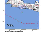 Info Gempa Mag: 4.6 – Pusat gempa berada di laut 76 km selatan Pangandaran