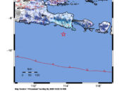Info Gempa Mag: 5.1 – Pusat gempa berada di laut 93 km tenggara Jember