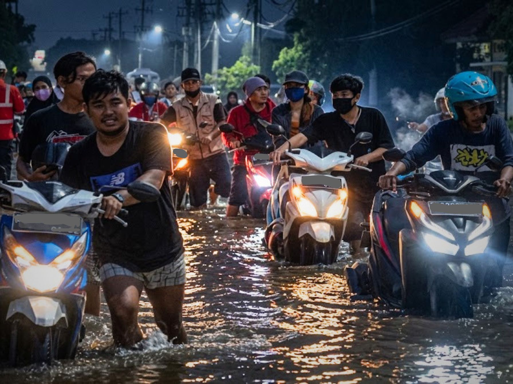 Banjir Motor Jakarta Malam