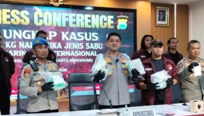 Polrestabes Makassar Bongkar Jaringan Sabu Internasional Malaysia-Makassar