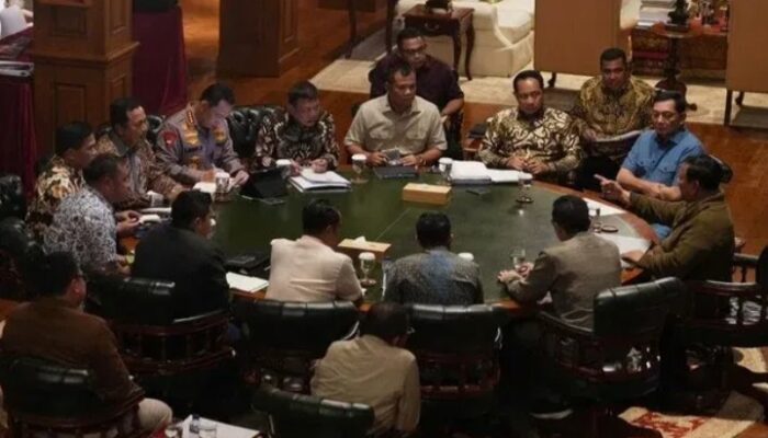 Rapat Terbatas Presiden Prabowo di Hambalang, Menhan hingga Kapolri Hadir