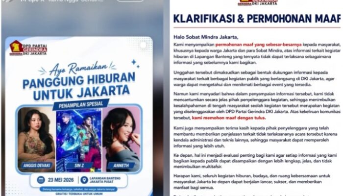 Gerindra DKI Jakarta Minta Maaf soal Logo Partai di Poster Acara BYD di GBK