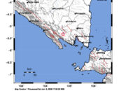 Info Gempa Mag: 2.8 – Pusat gempa berada di darat 16 km utara Tanggamus