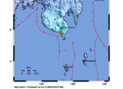 Info Gempa Mag: 5.3 – 230 km BaratLaut PULAUKARATUNG-SULUT