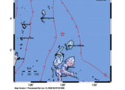 Info Gempa Mag: 5.2 – 83 km TimurLaut PULAUDOI-MALUT