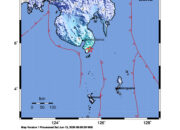 Info Gempa Mag: 5.2 – 205 km BaratLaut PULAUKARATUNG-SULUT
