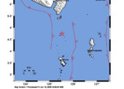 Info Gempa Mag: 3.4 – Pusat gempa berada di laut 126 km utara Tahuna-Kep. Sangihe