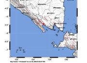 Info Gempa Mag: 2.3 – Pusat gempa berada di darat 8 km barat laut Tanggamus
