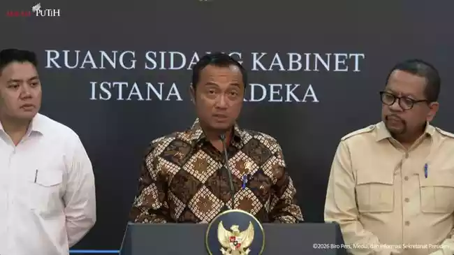 Keterangan Pers Mensesneg Seskab Dan Kepala Bakom Ruang Sidang Kabinet Selasa 262026 1780407668360 169