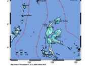 Info Gempa Mag: 6.2 – Pusat gempa berada di laut 58 km barat daya Pulau Doi