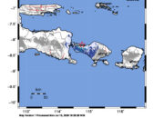 Info Gempa Mag: 4.1 – Pusat gempa berada di laut 28 km Timur Laut Jembrana