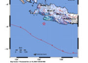 Info Gempa Mag: 5.0 – Pusat gempa berada di laut 79 km barat daya Sukabumi