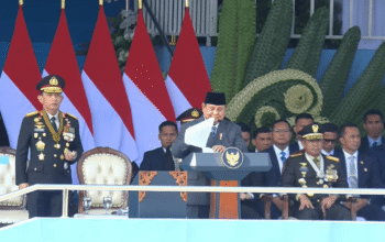 Prabowo Di Hut 80 Polri