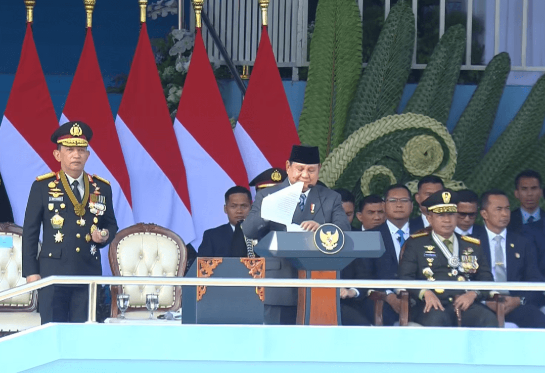Prabowo Di Hut 80 Polri