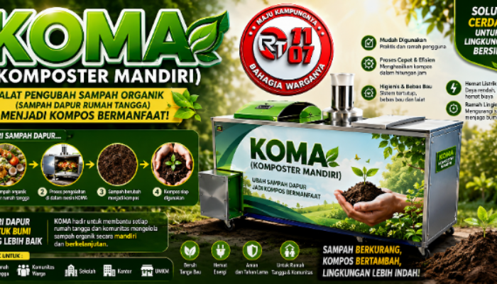 Imam Basori, Ketua RT Gandut Luncurkan KOMA Pengubah Sampah Jadi Kompos dalam Ekosistem Smart Green Safe Village 5.0