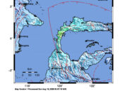 Info Gempa Mag: 6.2 – Pusat gempa berada di laut 74 km barat daya Parigimoutong