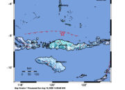 Info Gempa Mag: 5.5 – Pusat gempa berada di laut 81 km utara Ruteng-Manggarai