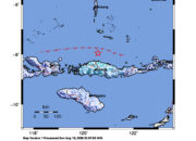 Info Gempa Mag: 5.2 – Pusat gempa berada di laut 74 km timur laut Ruteng