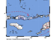 Info Gempa Mag: 4.7 – Pusat gempa berada di laut 57 km timur laut Mbay- Nagekeo