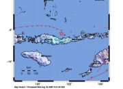 Info Gempa Mag: 5.2 – Pusat gempa berada di laut 54 km timur laut Mbay, Nagekeo