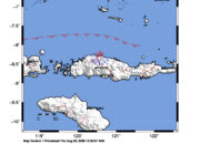 Info Gempa Mag: 3.7 – Pusat gempa berada di laut 43 km utara Ruteng-Manggarai