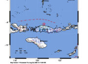 Info Gempa Mag: 4.8 – Pusat gempa berada di laut 52 km utara Ruteng, Manggarai