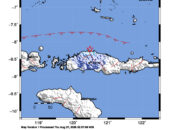 Info Gempa Mag: 4.2 – Pusat gempa berada di laut 45 km Utara Ruteng, Manggarai