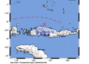 Info Gempa Mag: 4.3 – Pusat gempa berada di laut 55 km Utara Ruteng, Manggarai