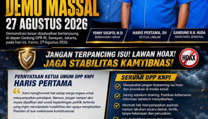 DPP KNPI Minta Jajaran Jadi Garda Terdepan Lawan Hoaks Jelang Demo 27 Agustus