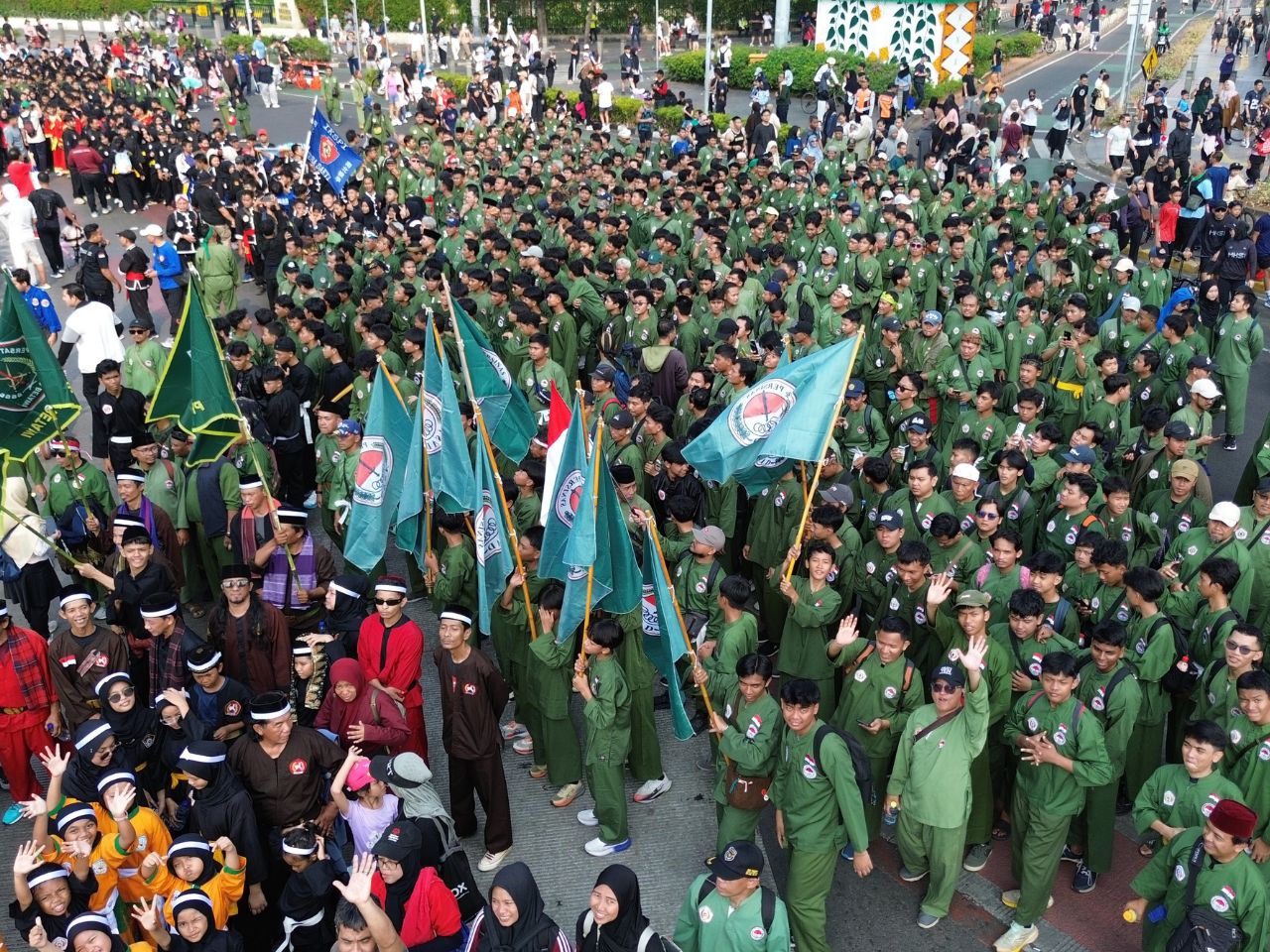Gemuruh Jurus Tunggal di Bundaran HI: Ratusan Pesilat PERSINAS ASAD Rayakan Kemerdekaan Persinas Asad