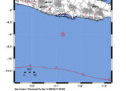 Info Gempa Mag: 4.4 – Pusat gempa berada di laut 94 km selatan Pacitan