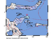 Info Gempa Mag: 4.9 – Pusat gempa berada di laut 74 km timur laut Banggai