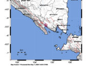 Info Gempa Mag: 3.0 – Pusat gempa berada di darat 11 km barat laut Tanggamus