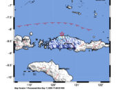 Info Gempa Mag: 4.4 – Pusat gempa berada di laut 47 km utara Ruteng, Manggarai